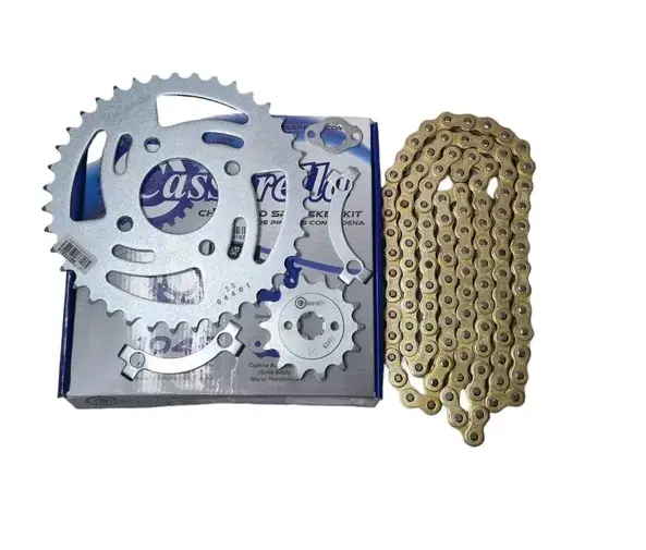 KIT CAJA CADENA - PULSAR UG 180 4 HUECOS (PT39C-PD14C-520-H-104-C)  DORADA CASSARELLA
