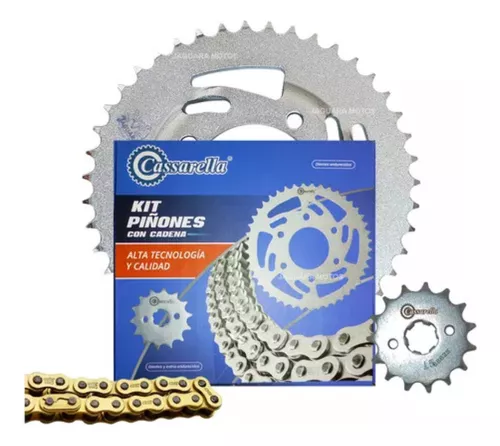 KIT CAJA CADENA  AX4 110 FORCE 4 HUECOS  DORADA CASSARELLA