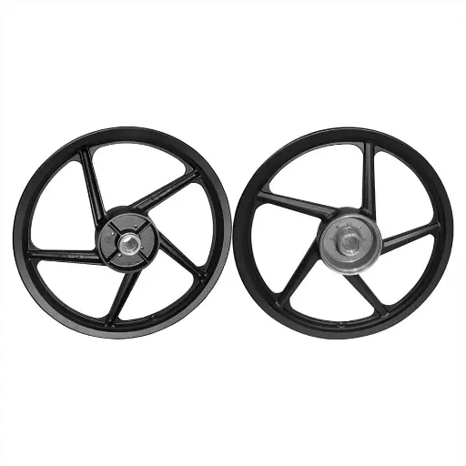 RIN ASPAS NEGRO TRASERO.PLATINO 100-125-DISCOVER 100-XCD-BOXER CT 100