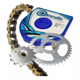KIT CAJA CADENA -FZ 250 6 HUECOS DORADA  CASSARELLA