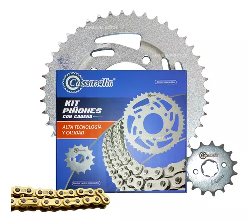 KIT CAJA CADENA  AKT TTR 180 FORCE  4 HUECOS  DORADA CASSARELLA